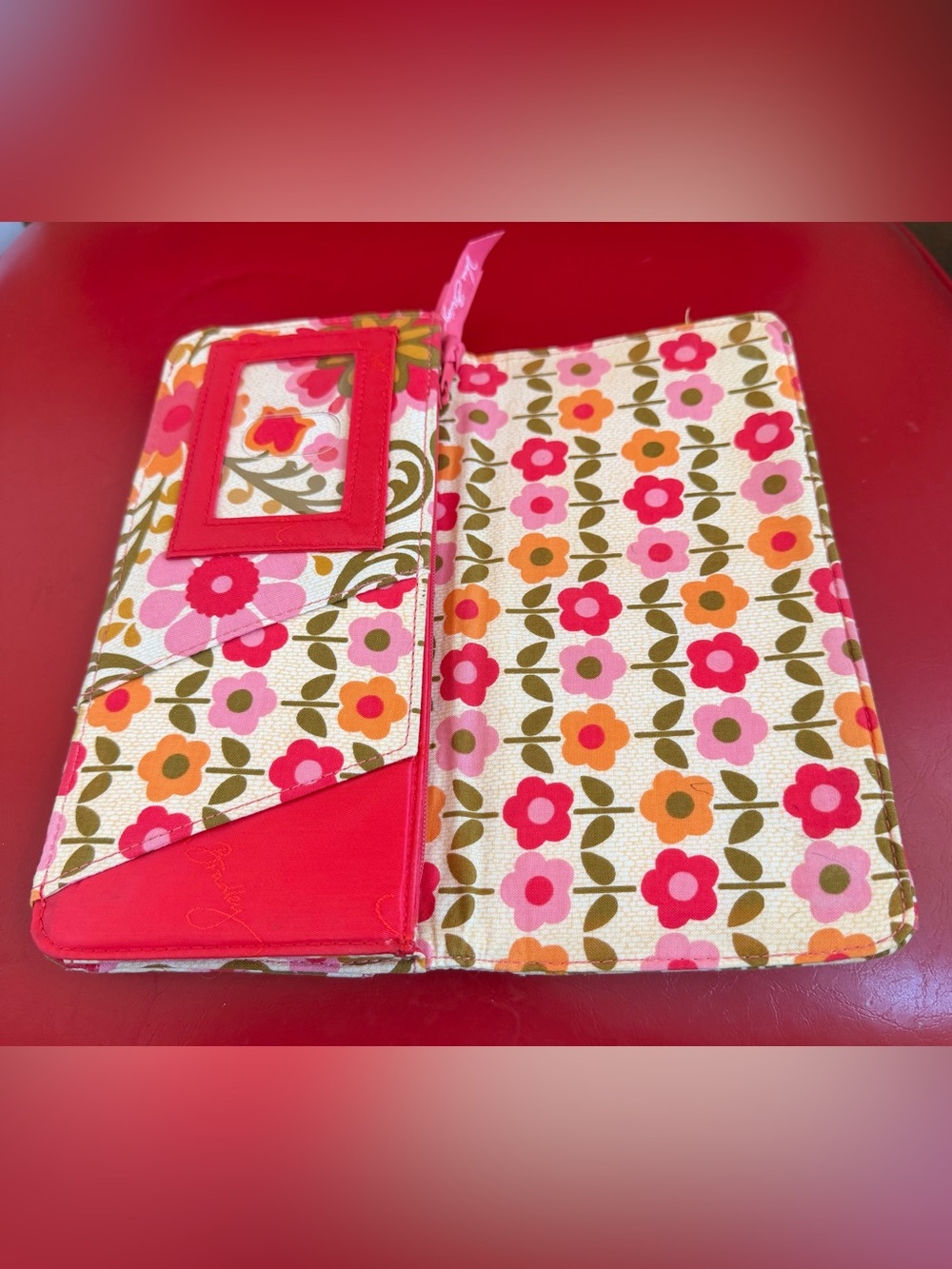 Vera Bradley Quilted Floral Zip Tablet Case - Pink, Orange, Green - Picture 3 of 5